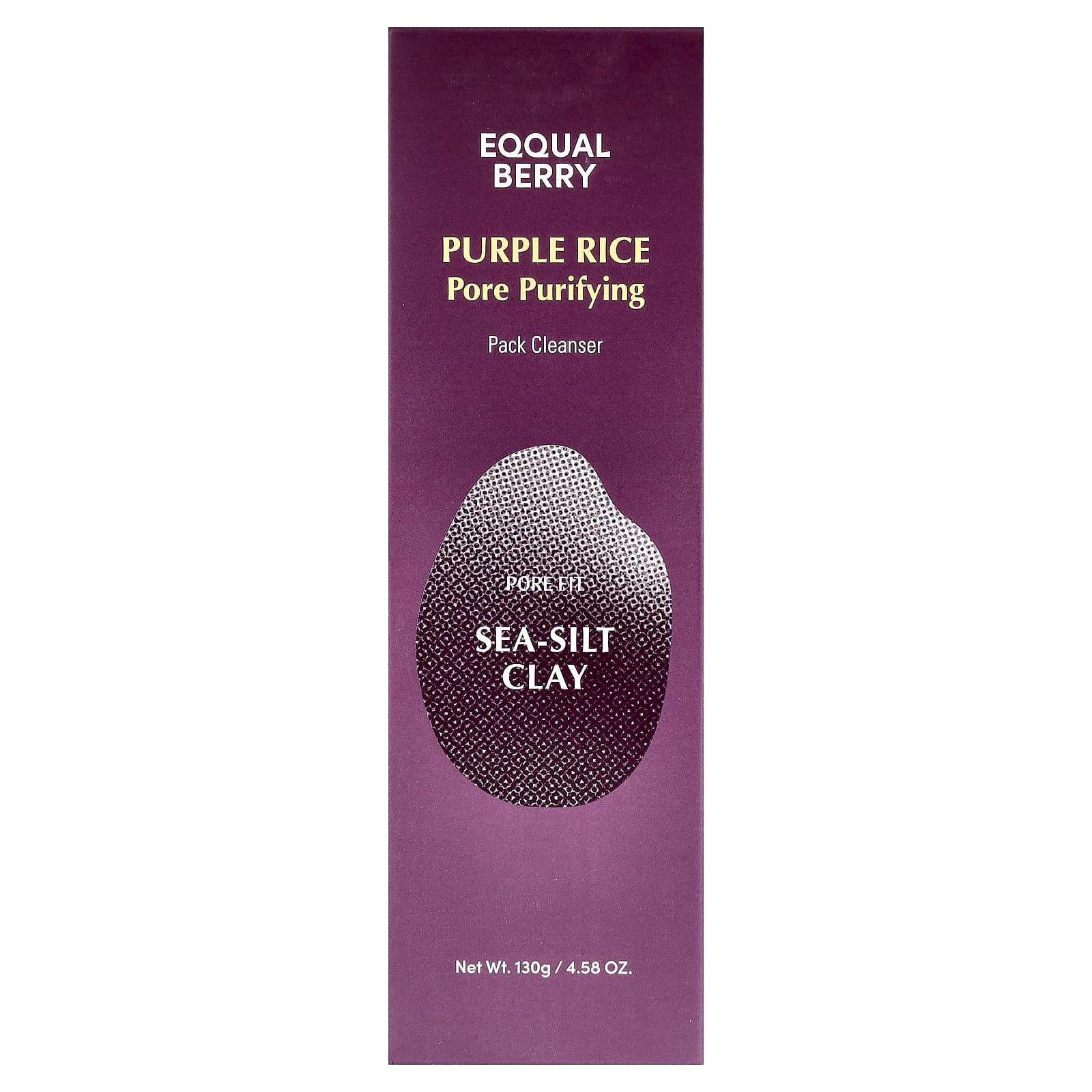 EQQUALBERRY, Purple Rice Pore Purifying Pack Cleanser, 4.58 oz (130 g)