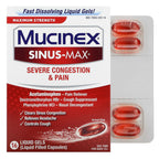 Mucinex, Sinus-Max, Severe Congestion & Pain, Maximum Strength, For Ages 12+, 16 Liquid Gels