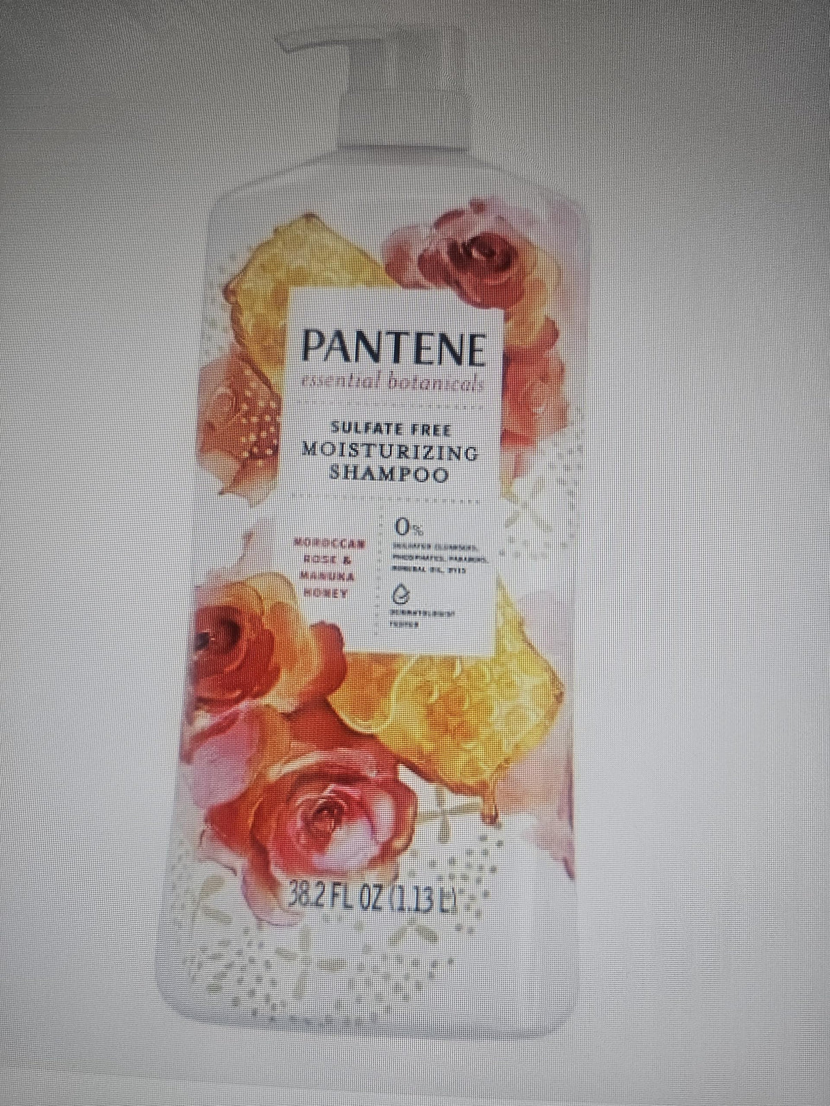 Pantene Essential Botanicals Moroccan Rose & Manuka Honey Shampoo, 38.2 fl oz